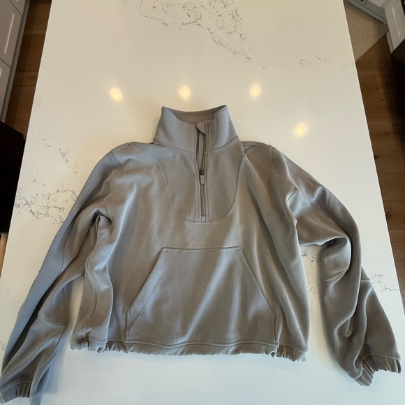 lululemon athletica Jackets & Blazers - lululemon athletica gray quarter-zip pullover jacket